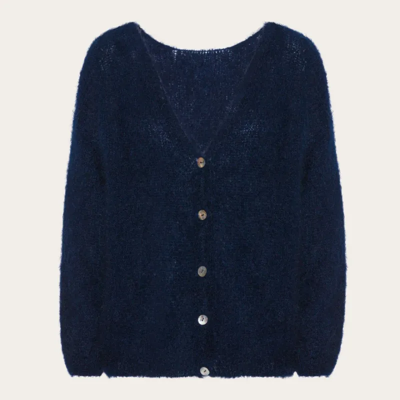 Cornelia LS Cardigan Navy Blue - Sample sold by American Dream