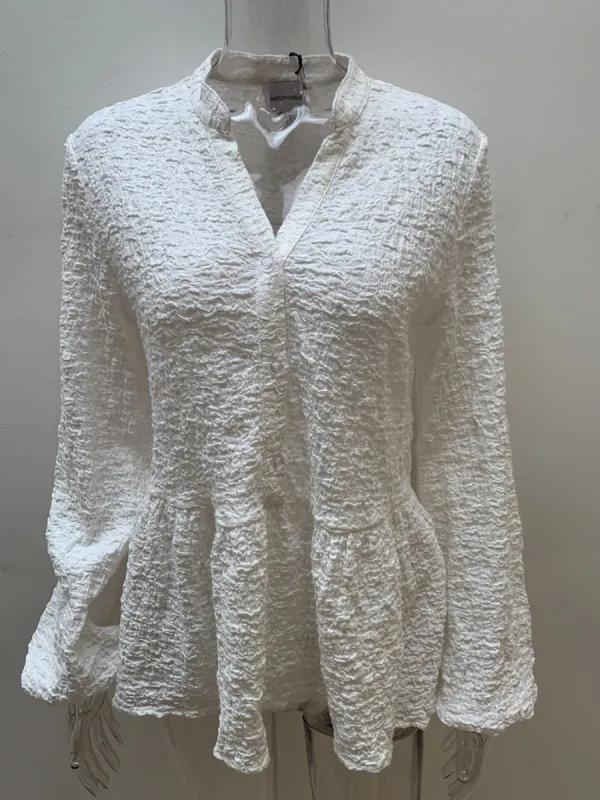 Tilda Crinckle Shirt White - Sample sold by American Dream