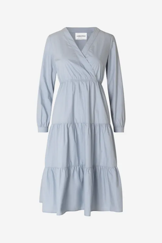 Kaya Long Sleeve Dress Light Blue - Sample sold by American Dream