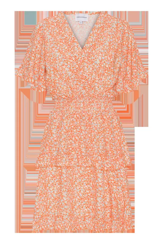 Ella Short Dress Orange Flower sold by American Dream