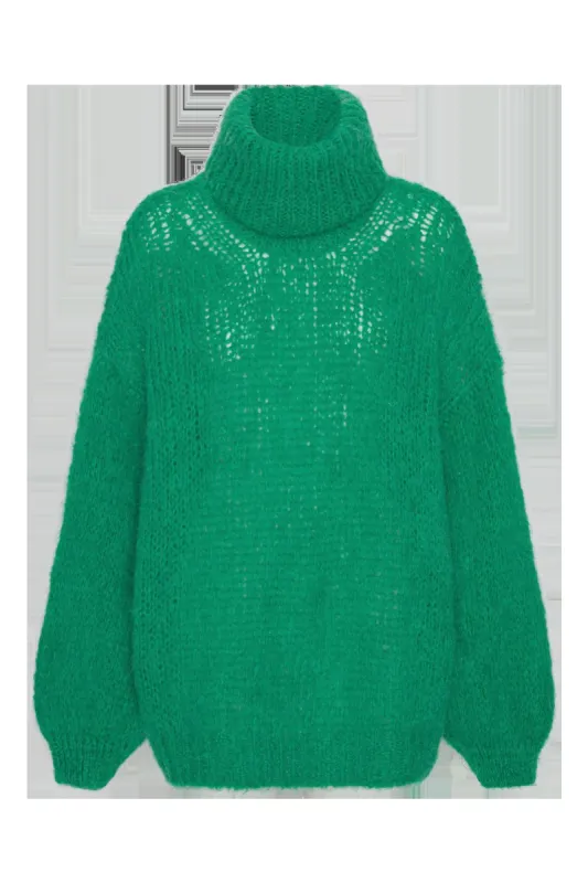 Pepper Roll Neck Alpaca Pullover Emerald Green made by Americandreams