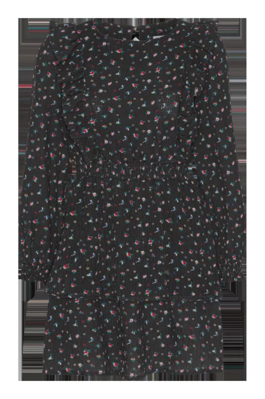 Patricia LS Cotton Dress Black Flower sold by American Dream