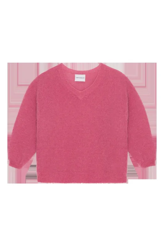 Silja V Neck Pullover Kids Pink - Sample made by Americandreams