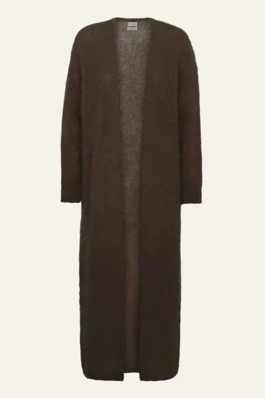 Lee Long Cardigan Dark Brown sold by American Dream