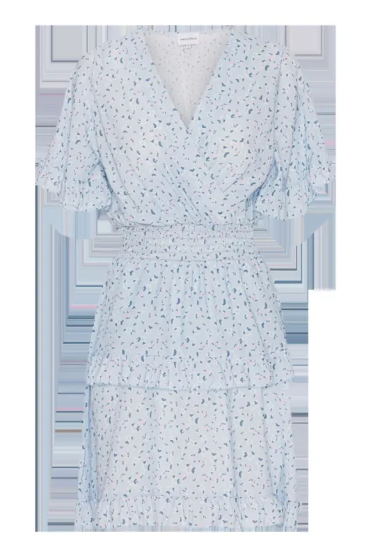 Ella Short Dress Light Blue Flower sold by American Dream