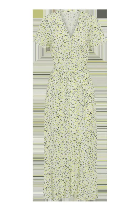 Milly Wrap Dress Long Lime Flower sold by American Dream