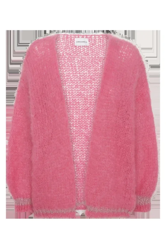 Olivia Mohair Cardigan Pink W/Light Pink Lurex sold by American Dream