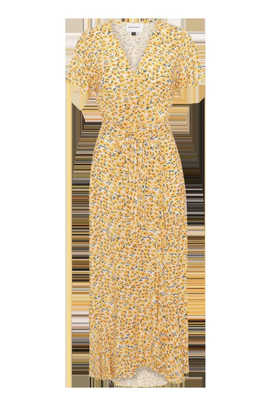 Milly Wrap Dress Long Yellow Flower sold by American Dream