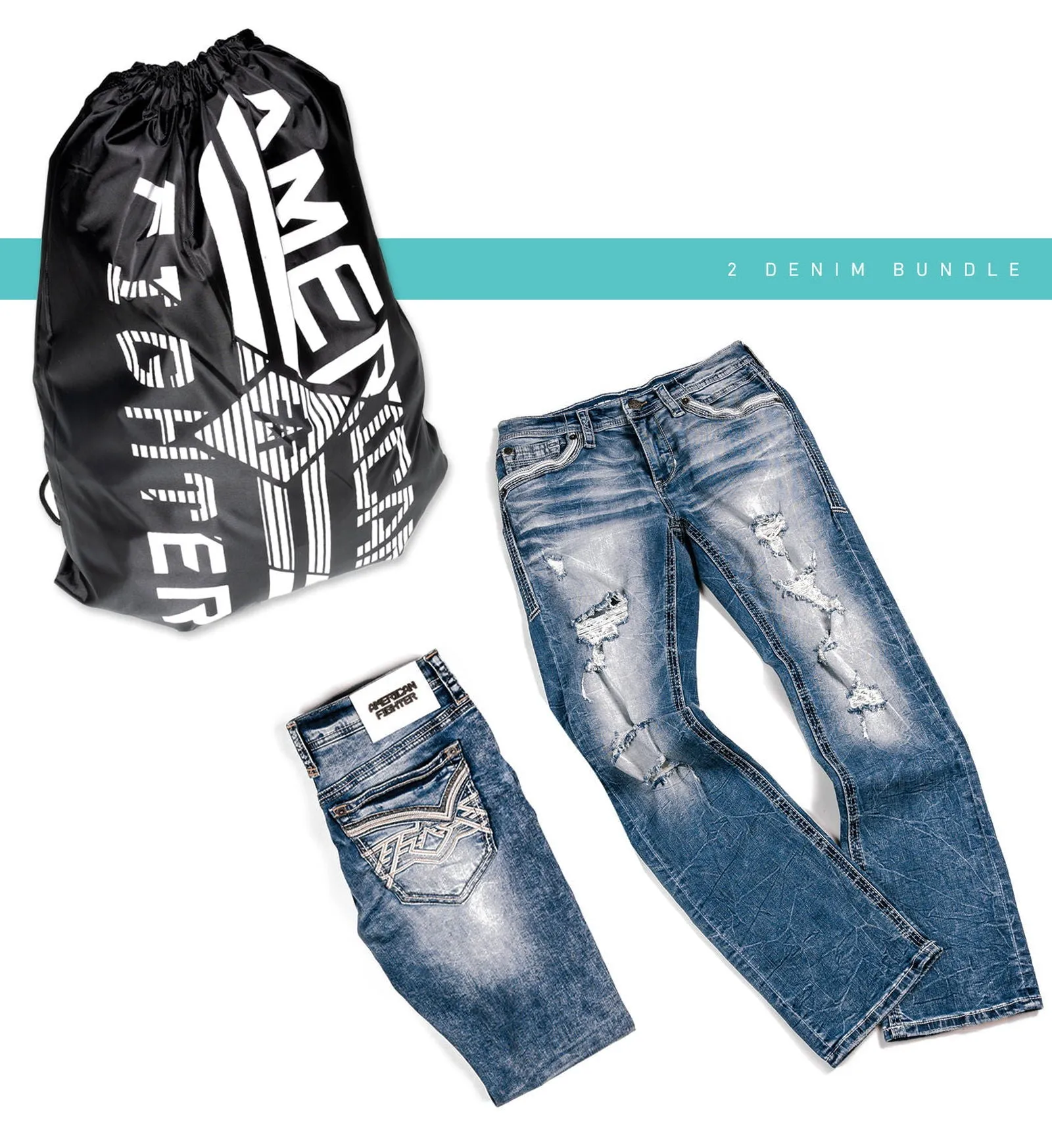 Men's Bundle Pack - 2 Denim Jeans sold by American Fighter
