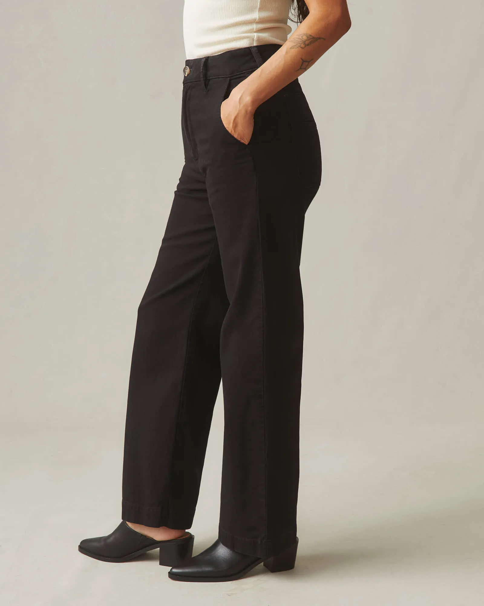 Women's Wide Leg Pant - Black sold by American Giant product image thumbnail 2