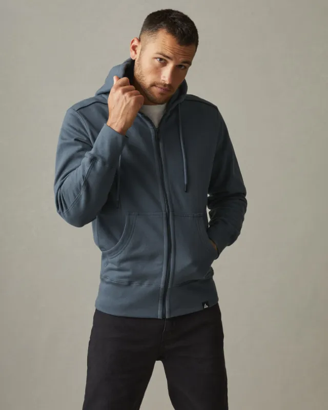 Men's Classic Full Zip - Vintage Indigo sold by American Giant
