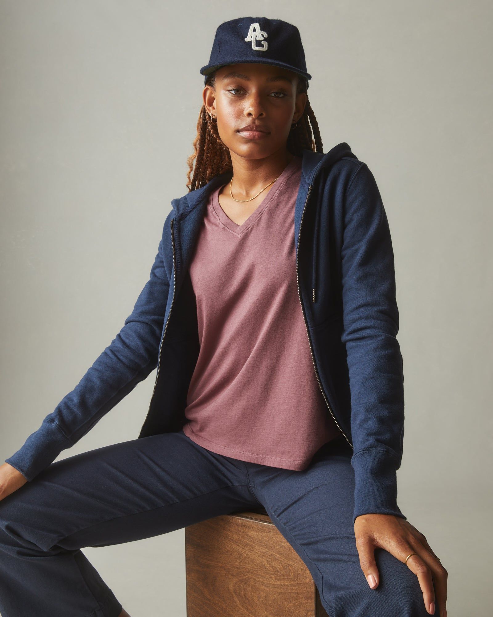 Women's Classic Cotton V-Neck Tee - Wild Ginger sold by American Giant product image thumbnail 4