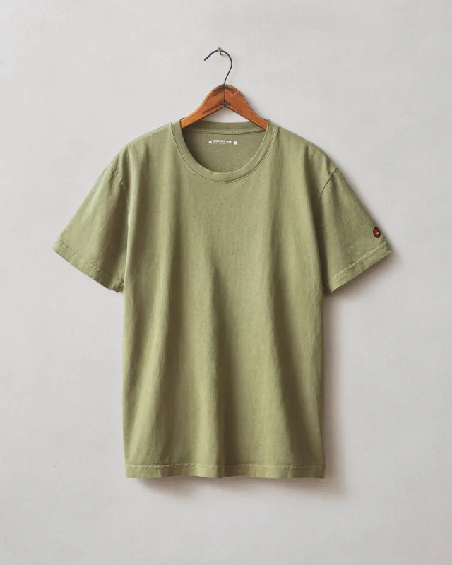 Men's Vintage Crew Tee - Washed Olive sold by American Giant
