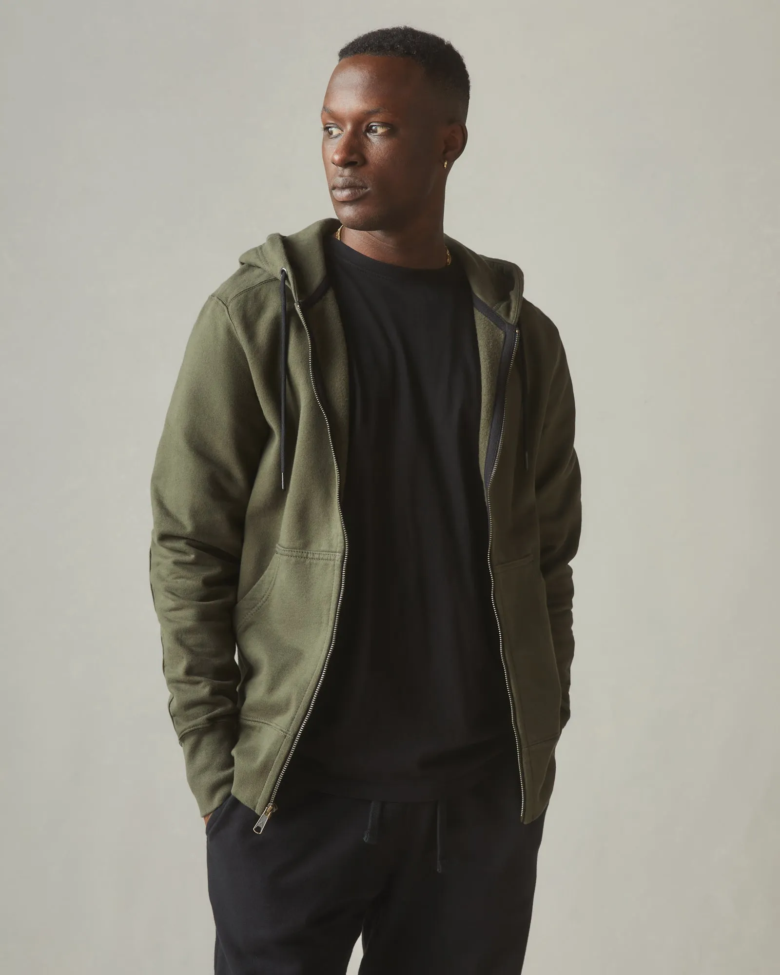 Classic Full Zip - Deep Olive sold by American Giant