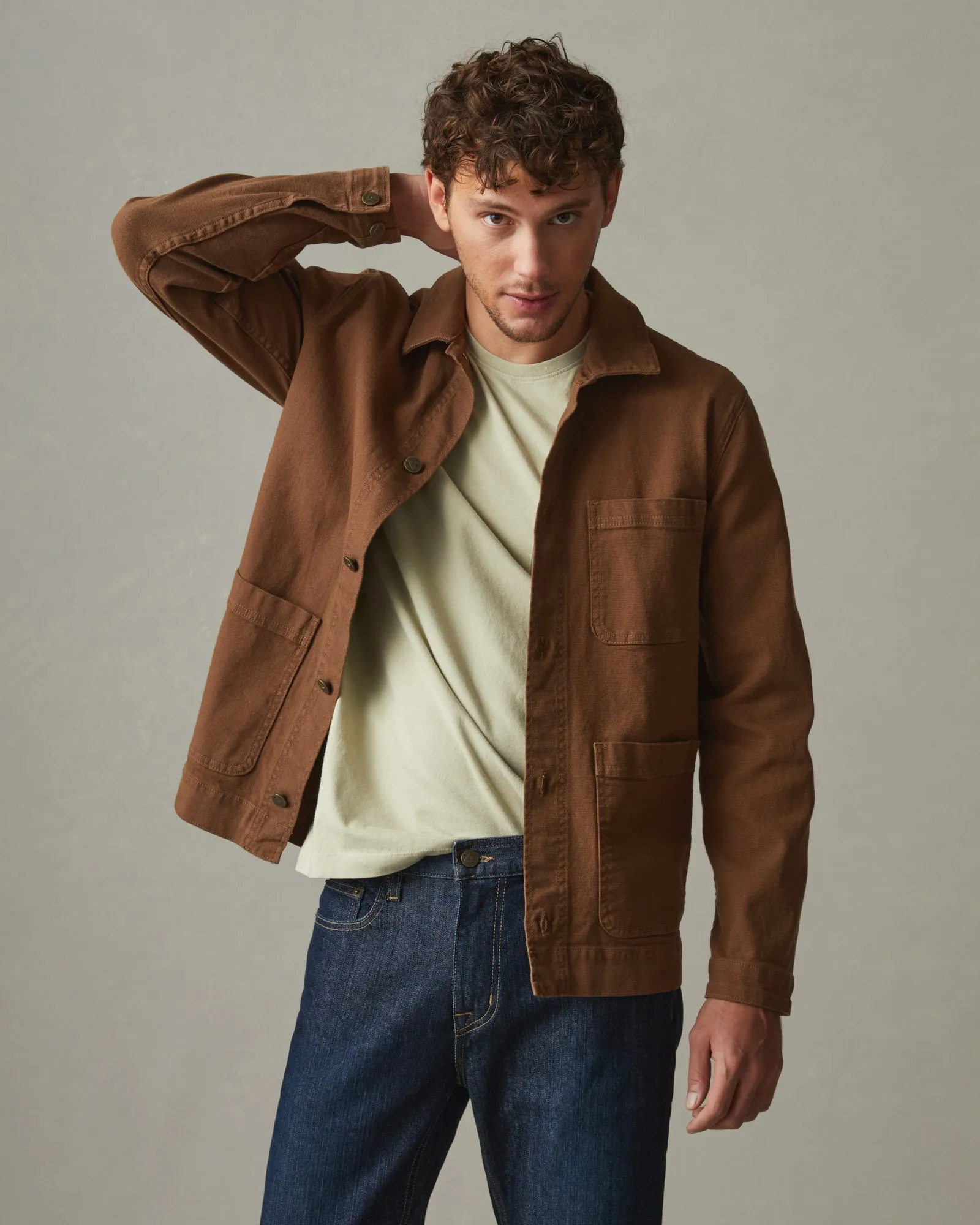 Unisex Roughneck Chore Jacket - Mahogany sold by American Giant product image thumbnail 3
