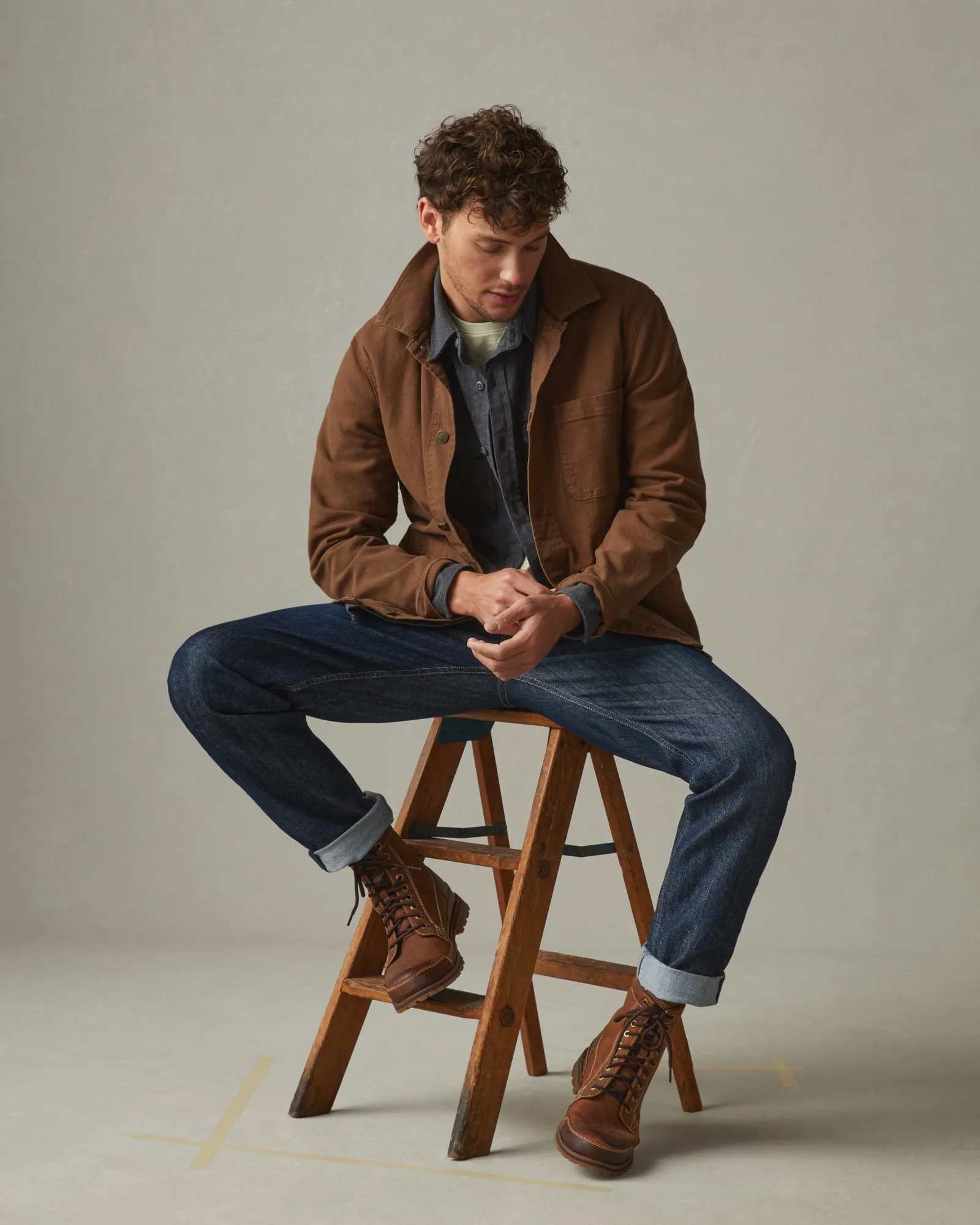 Unisex Roughneck Chore Jacket - Mahogany sold by American Giant product image thumbnail 2