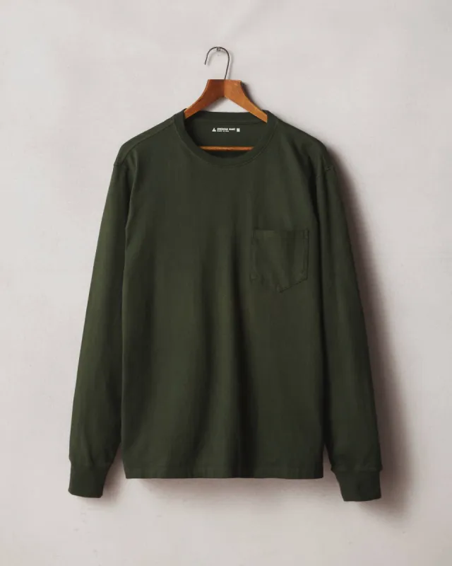 Men's Heavyweight Pocket Long Sleeve Tee - Kombu Green sold by American Giant