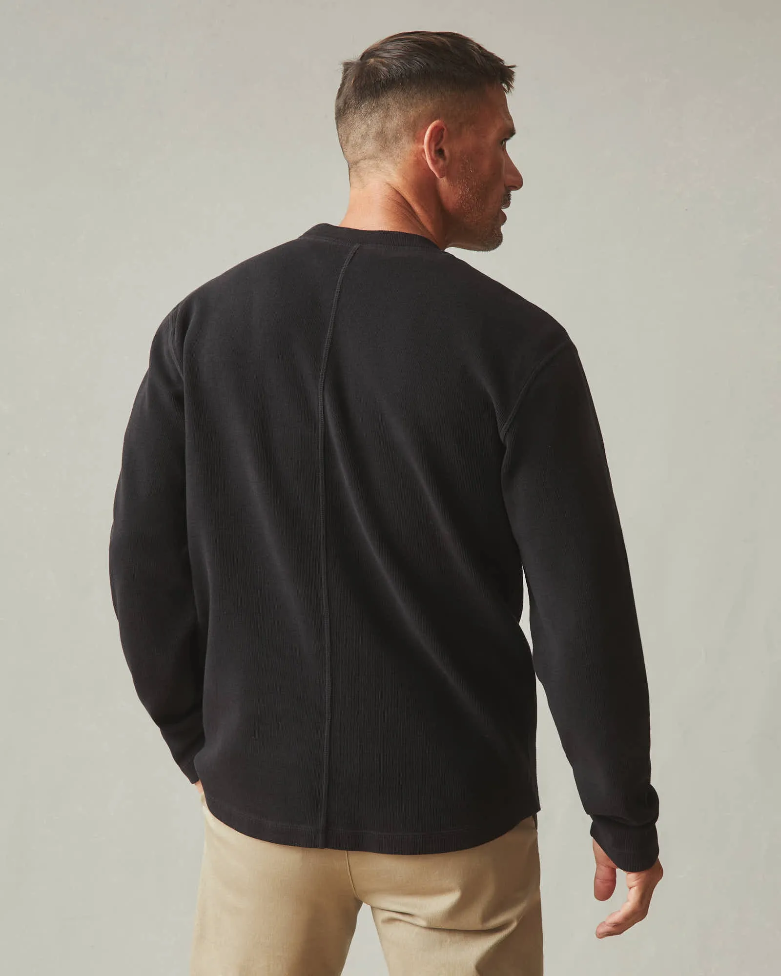 Men's French Rib Crew - Black sold by American Giant product image thumbnail 3