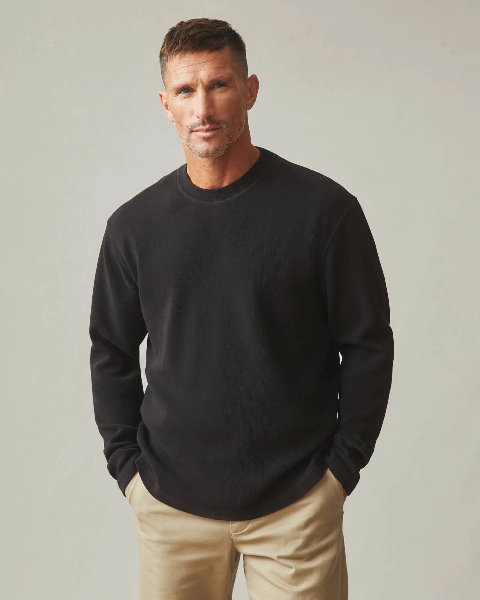 Men's French Rib Crew - Black sold by American Giant product image thumbnail 2