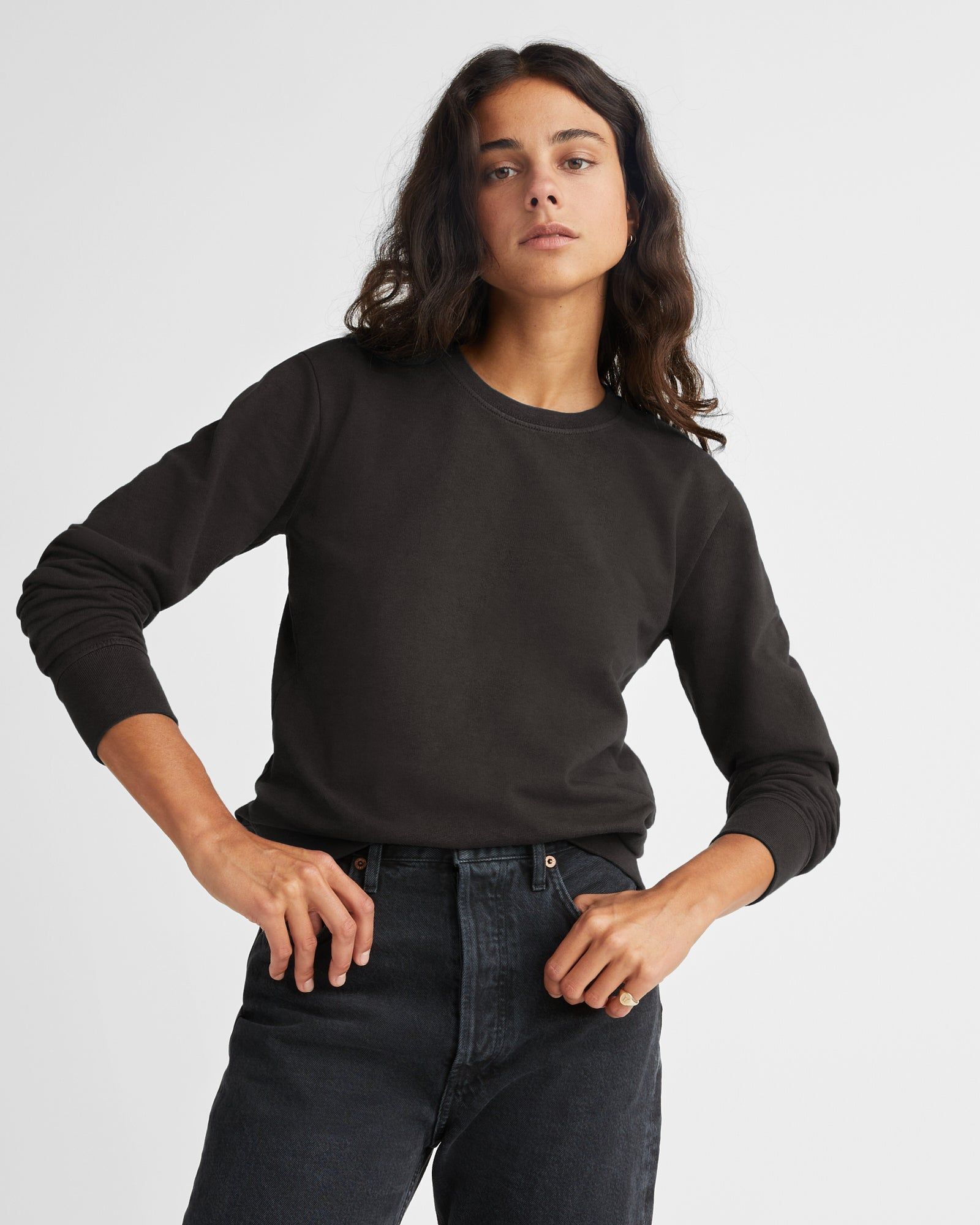 French Terry Crew Sweatshirt - Chalkboard sold by American Giant product image thumbnail 4