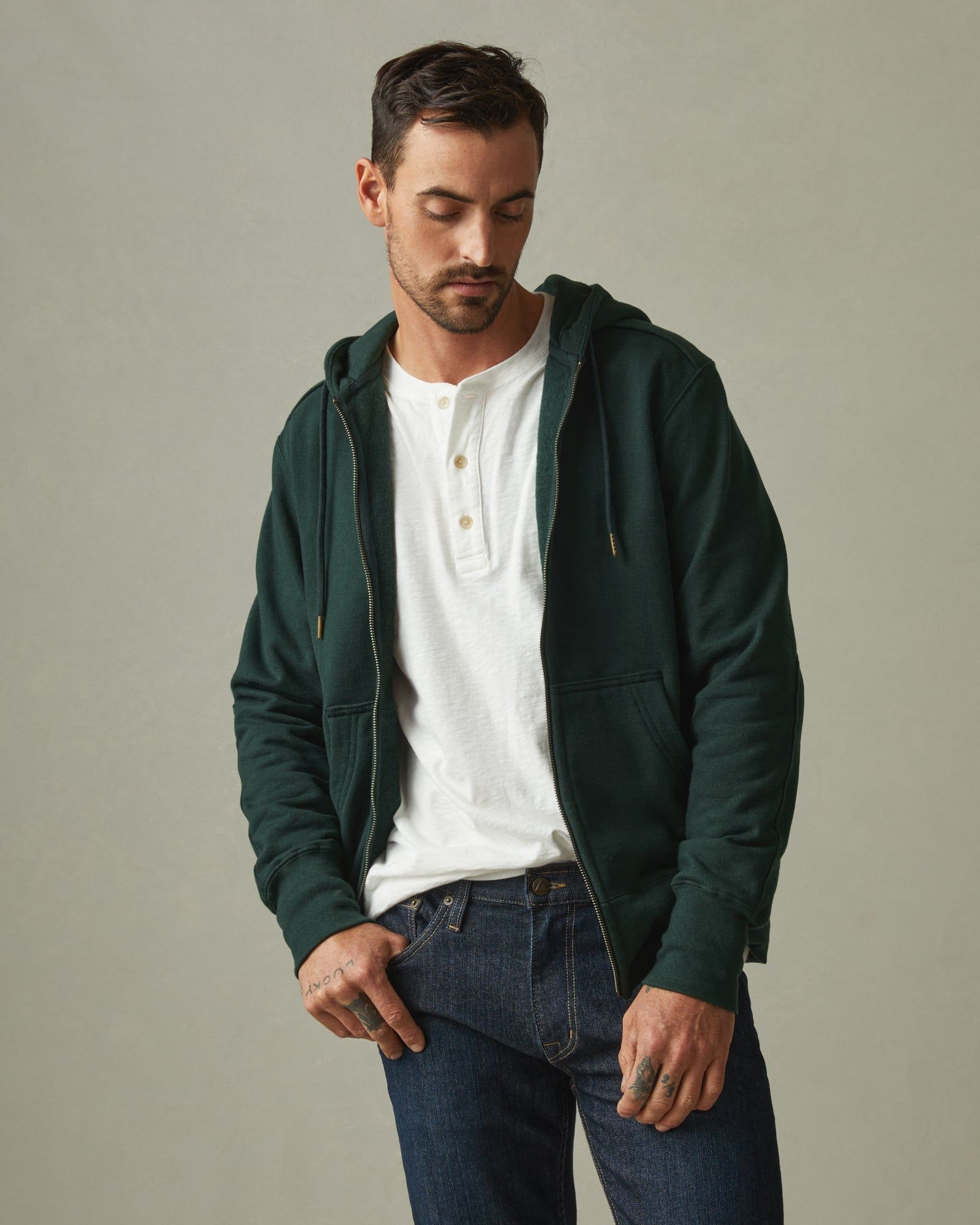 Classic Full Zip - Dark Forest sold by American Giant product image thumbnail 4