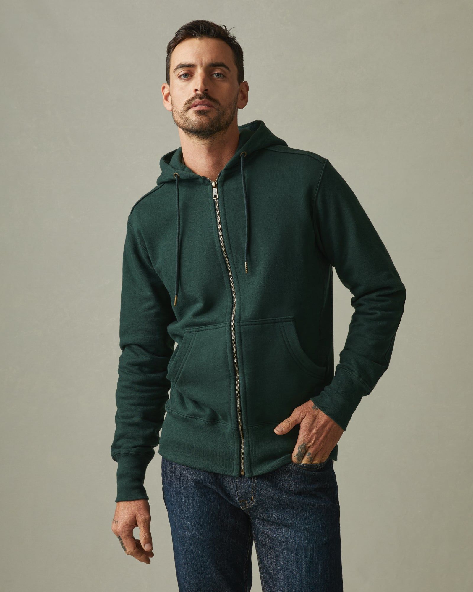 Classic Full Zip - Dark Forest sold by American Giant