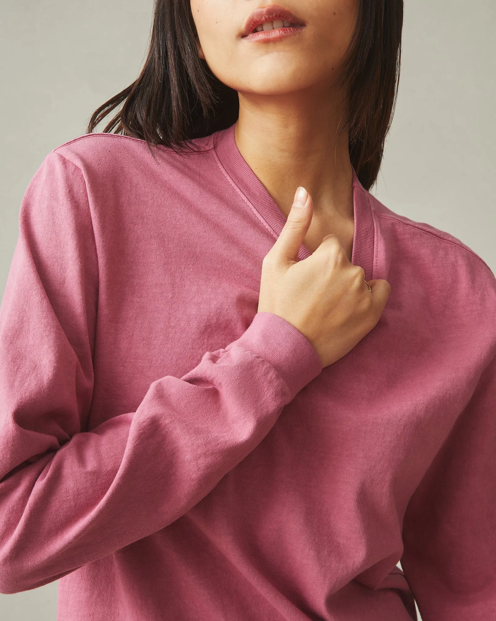 American Vintage Long Sleeve Tee - Dark Blush sold by American Giant product image thumbnail 3