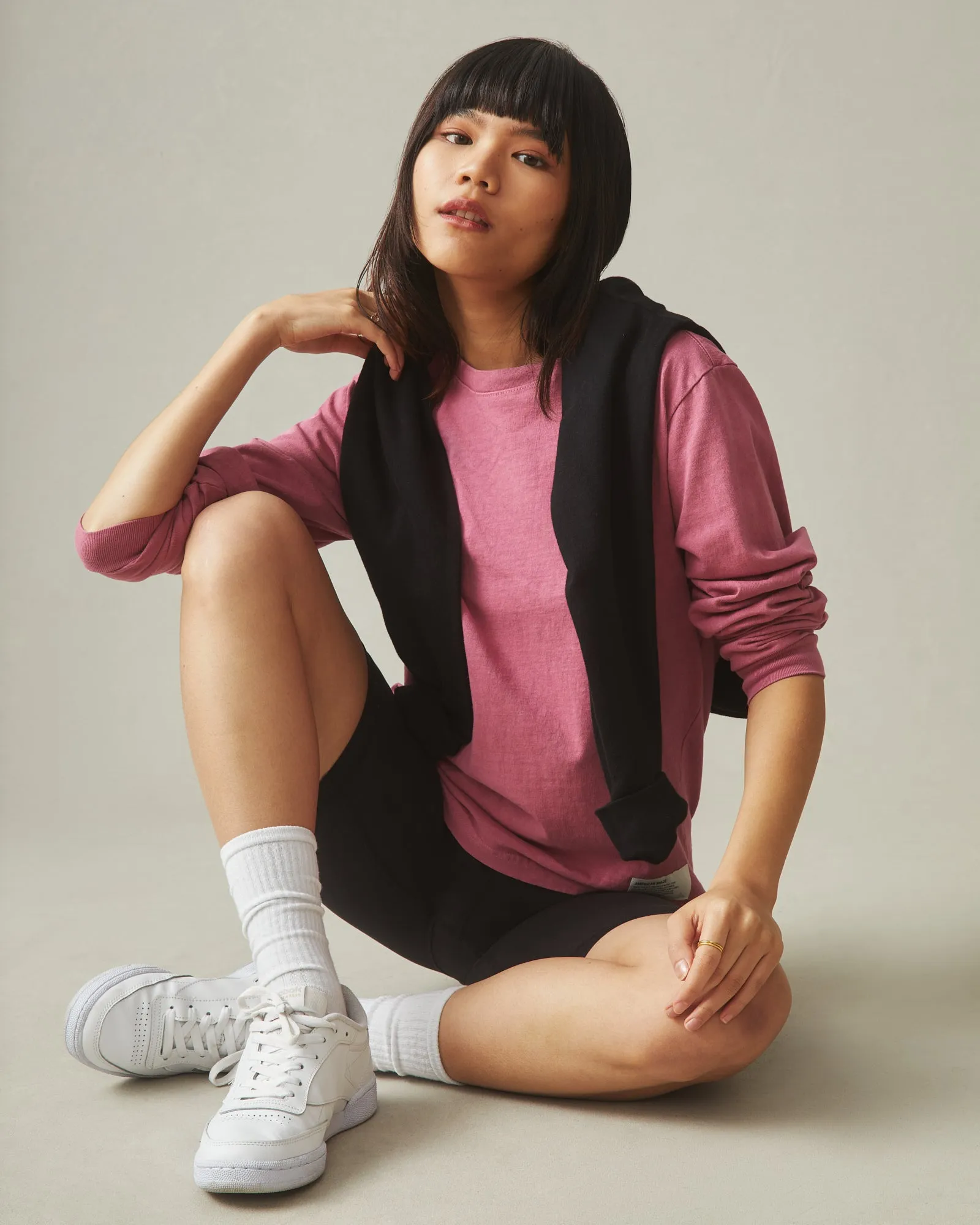 American Vintage Long Sleeve Tee - Dark Blush sold by American Giant product image thumbnail 4