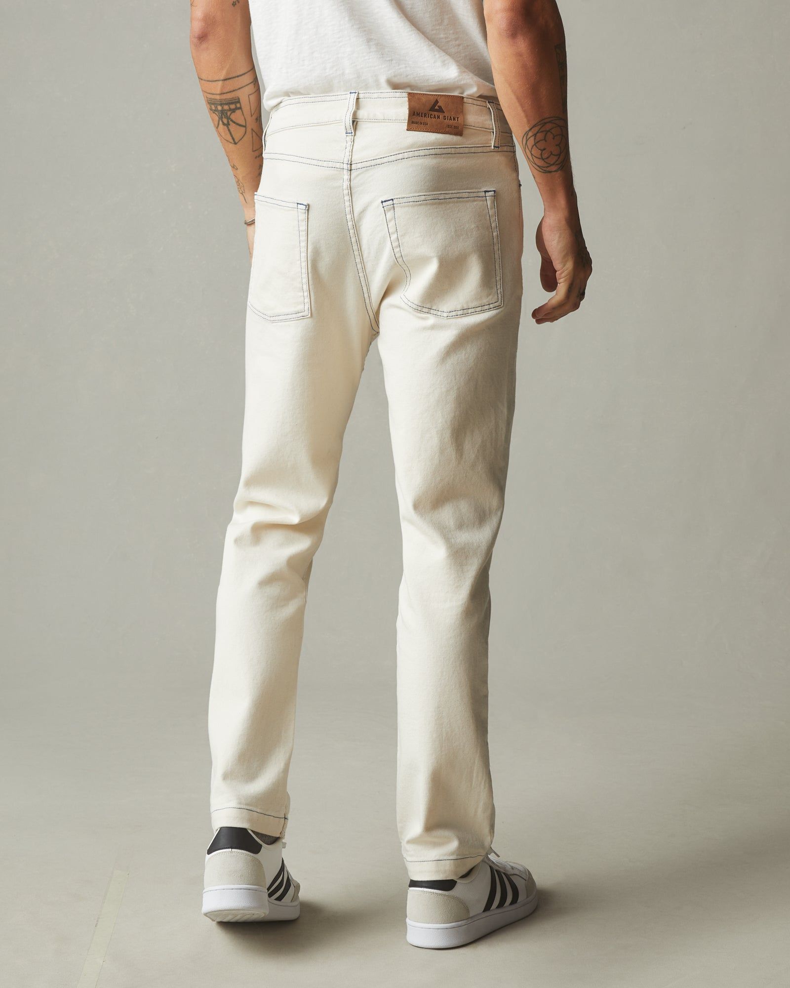 Men's Roughneck Pant Straight Contrast Stitch - PFD Natural sold by American Giant product image thumbnail 3