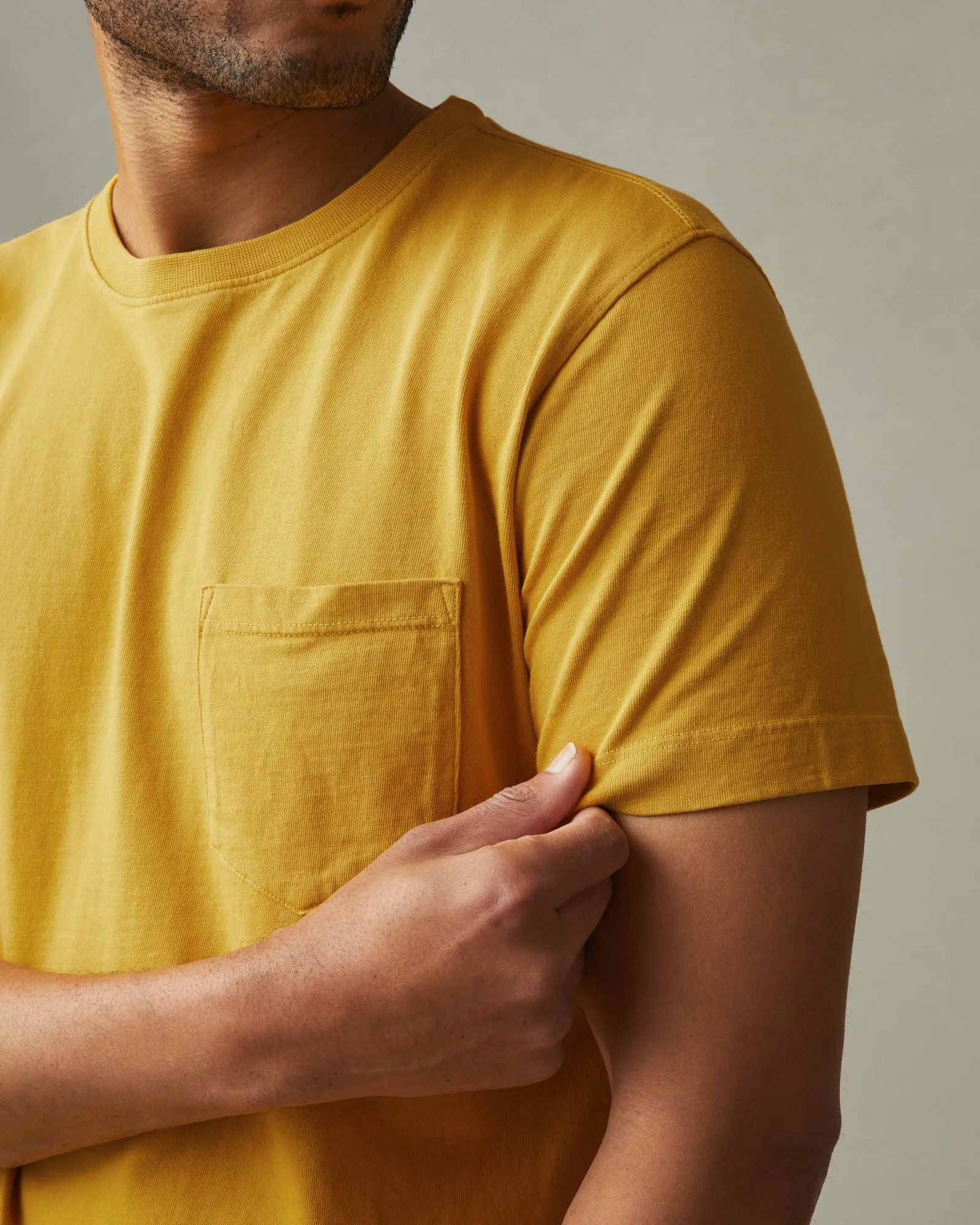 Heavyweight Pocket Tee - Straw sold by American Giant product image thumbnail 4