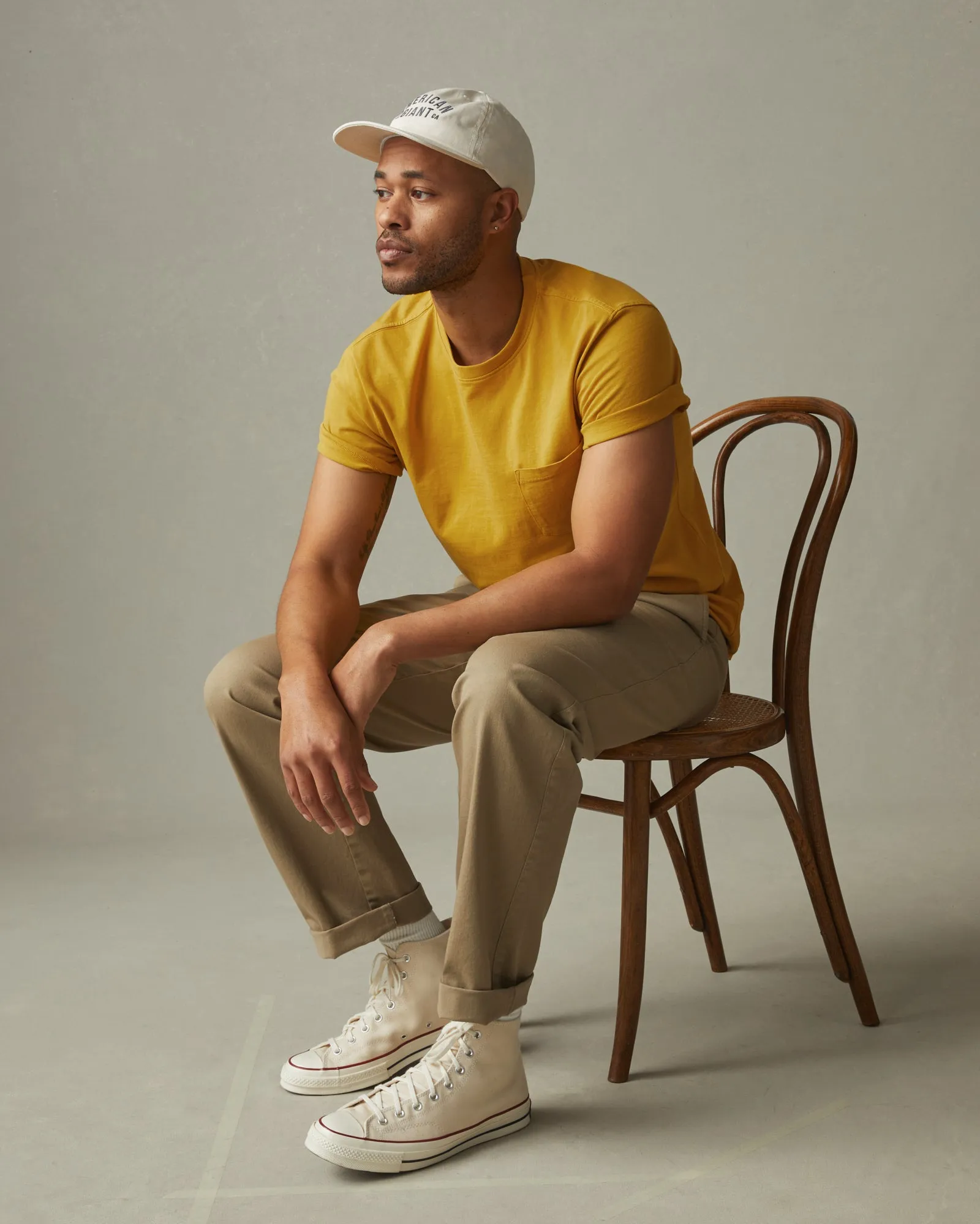 Heavyweight Pocket Tee - Straw sold by American Giant product image thumbnail 5
