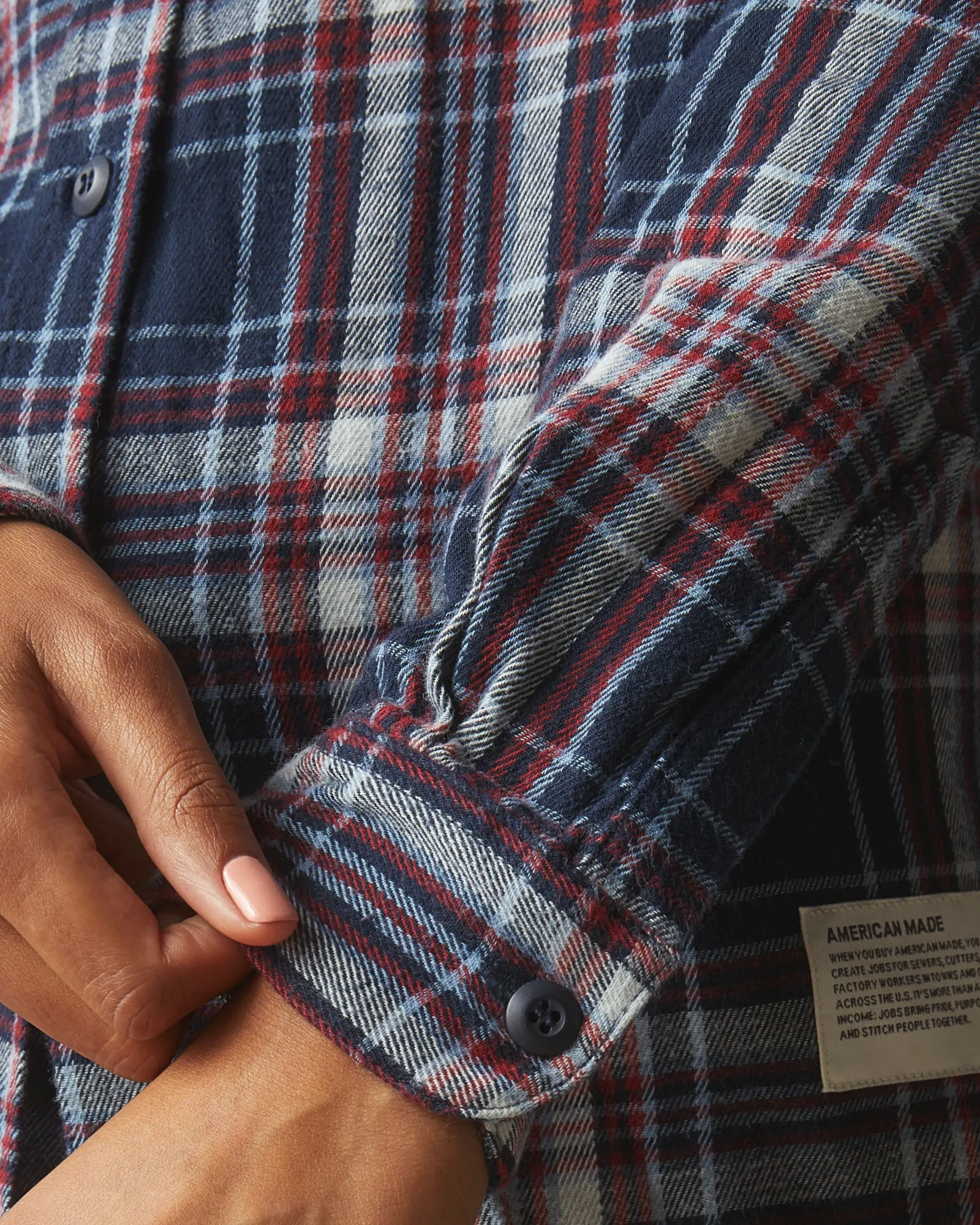 Vintage Flannel - Dress Navy Plaid sold by American Giant product image thumbnail 5