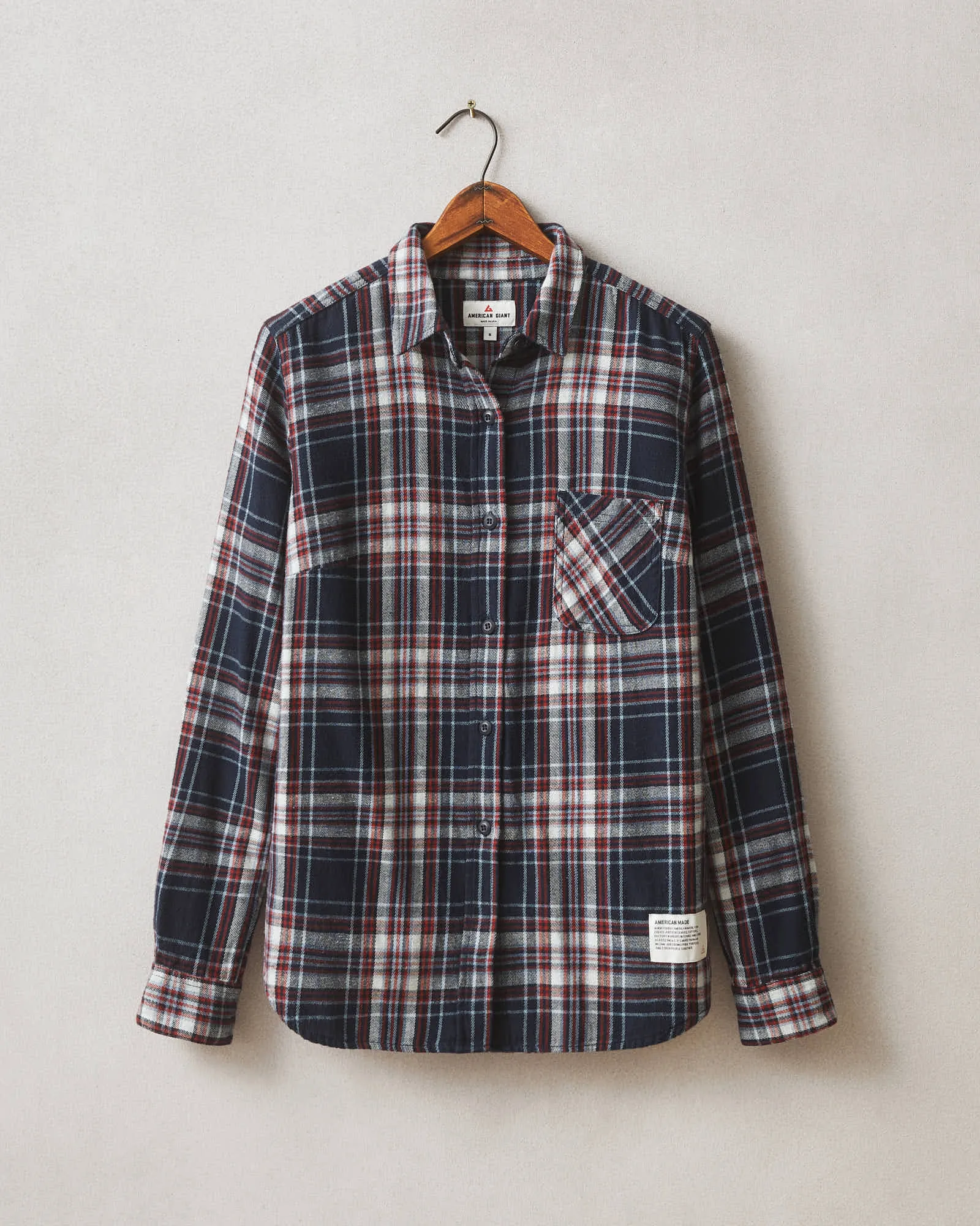 Vintage Flannel - Dress Navy Plaid sold by American Giant