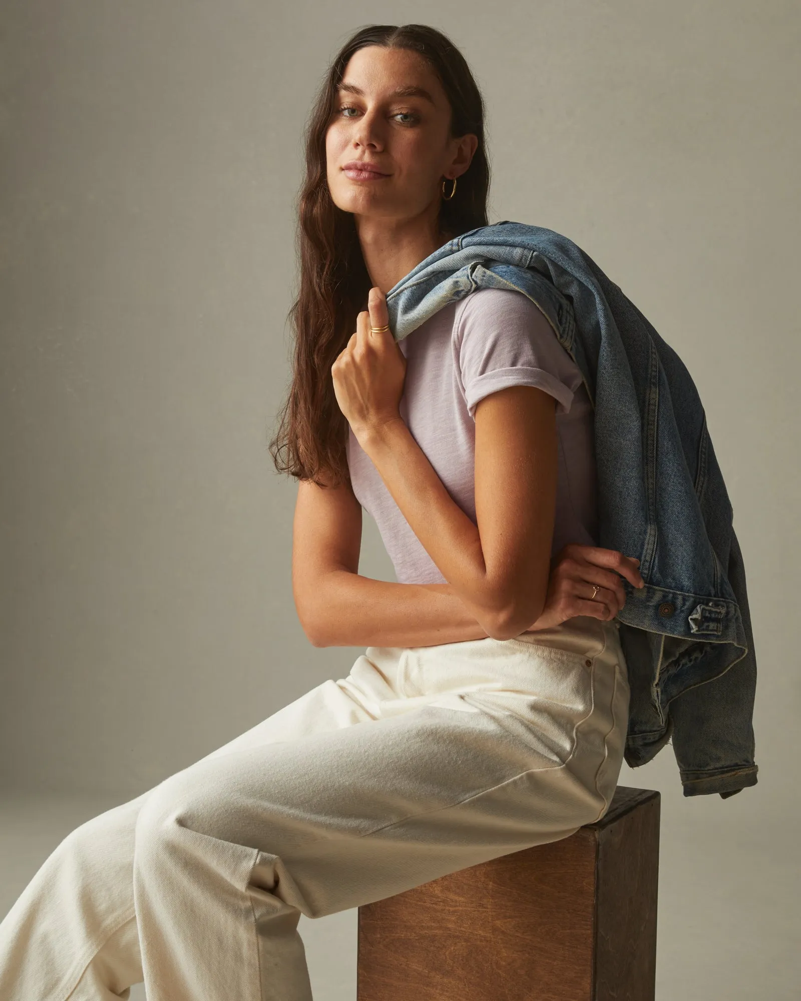 Premium Slub Crew Tee - Cloud Grey sold by American Giant product image thumbnail 4