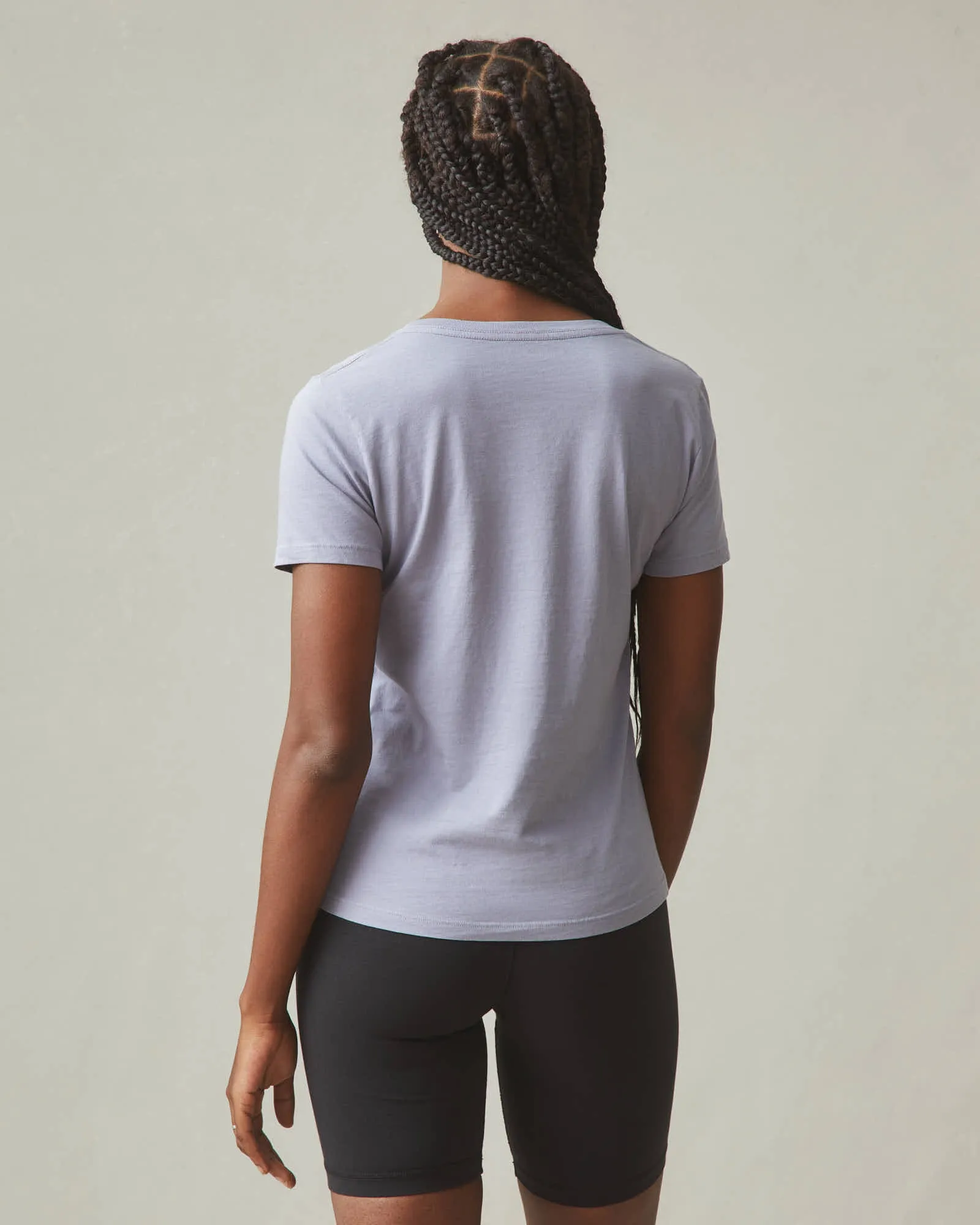 Women's Classic Cotton V-Neck Tee - Grey Lavender sold by American Giant product image thumbnail 4