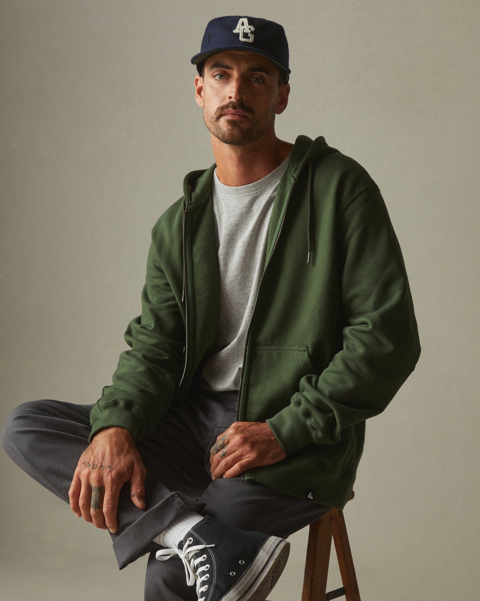 Relaxed Classic Full Zip - Kombu Green sold by American Giant product image thumbnail 5