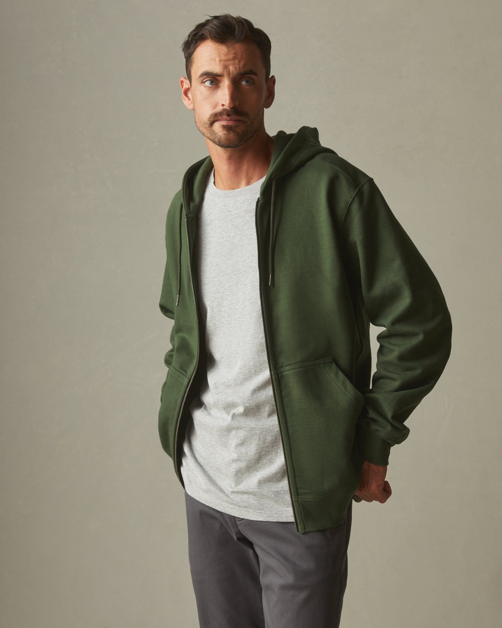 Relaxed Classic Full Zip - Kombu Green sold by American Giant product image thumbnail 2
