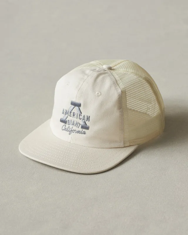 AG Trucker Hat - Natural A Logo sold by American Giant