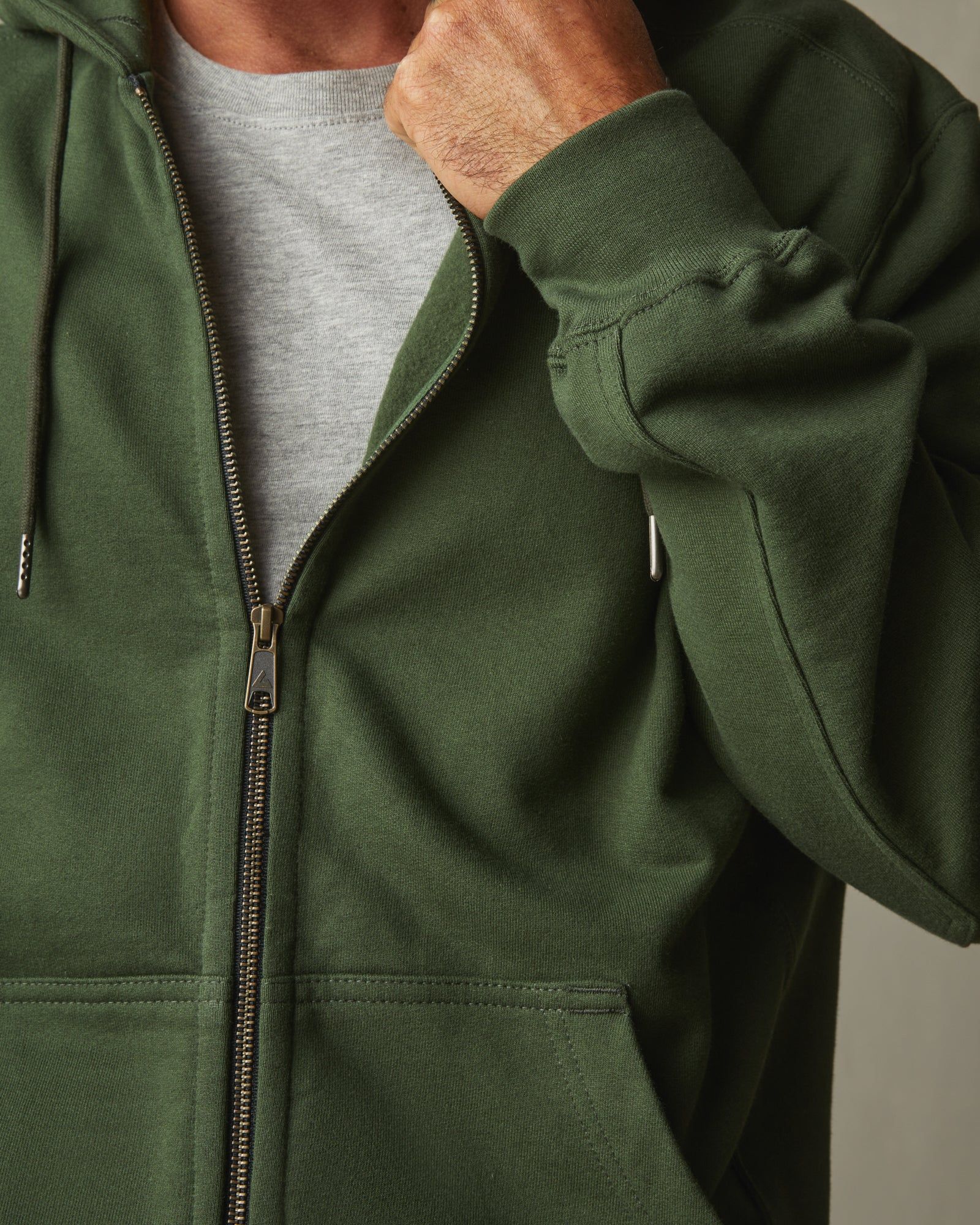 Relaxed Classic Full Zip - Kombu Green sold by American Giant product image thumbnail 4