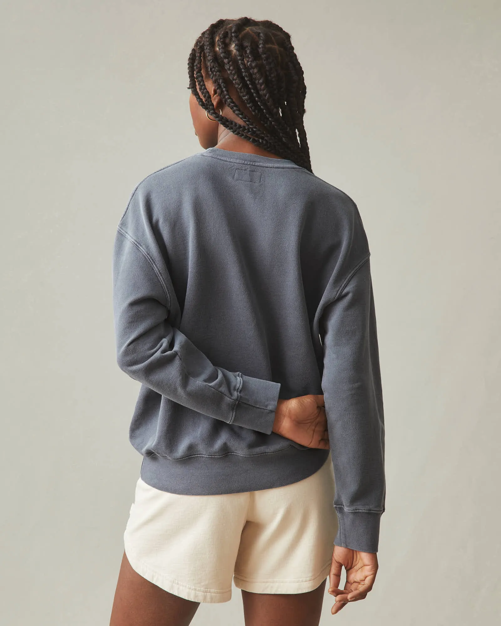 Women's Relaxed French Terry Crew - Metropolitan Grey sold by American Giant product image thumbnail 4