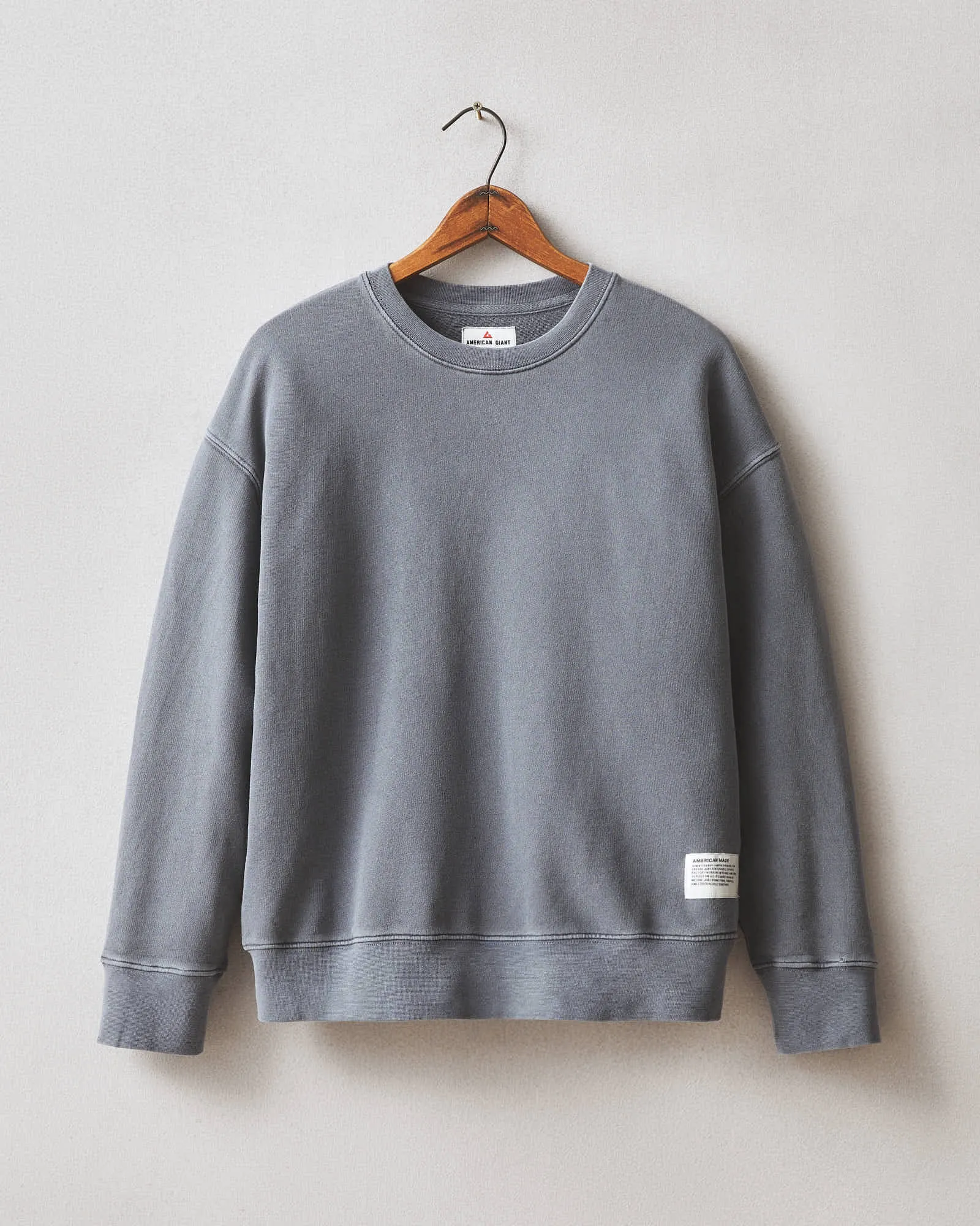 Women's Relaxed French Terry Crew - Metropolitan Grey sold by American Giant