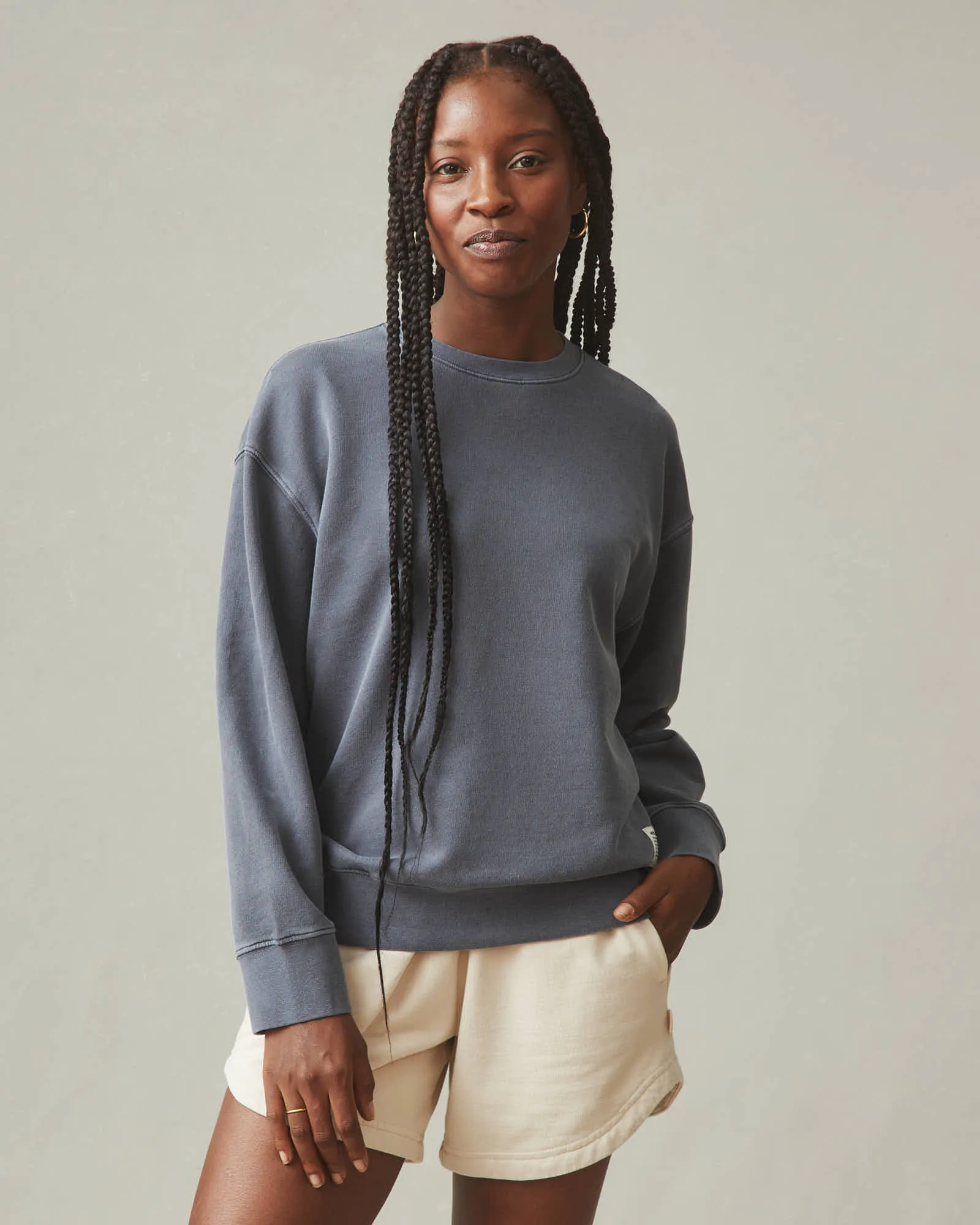 Women's Relaxed French Terry Crew - Metropolitan Grey sold by American Giant product image thumbnail 2