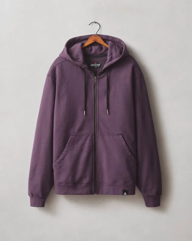 Relaxed Classic Full Zip - Grapeseed sold by American Giant