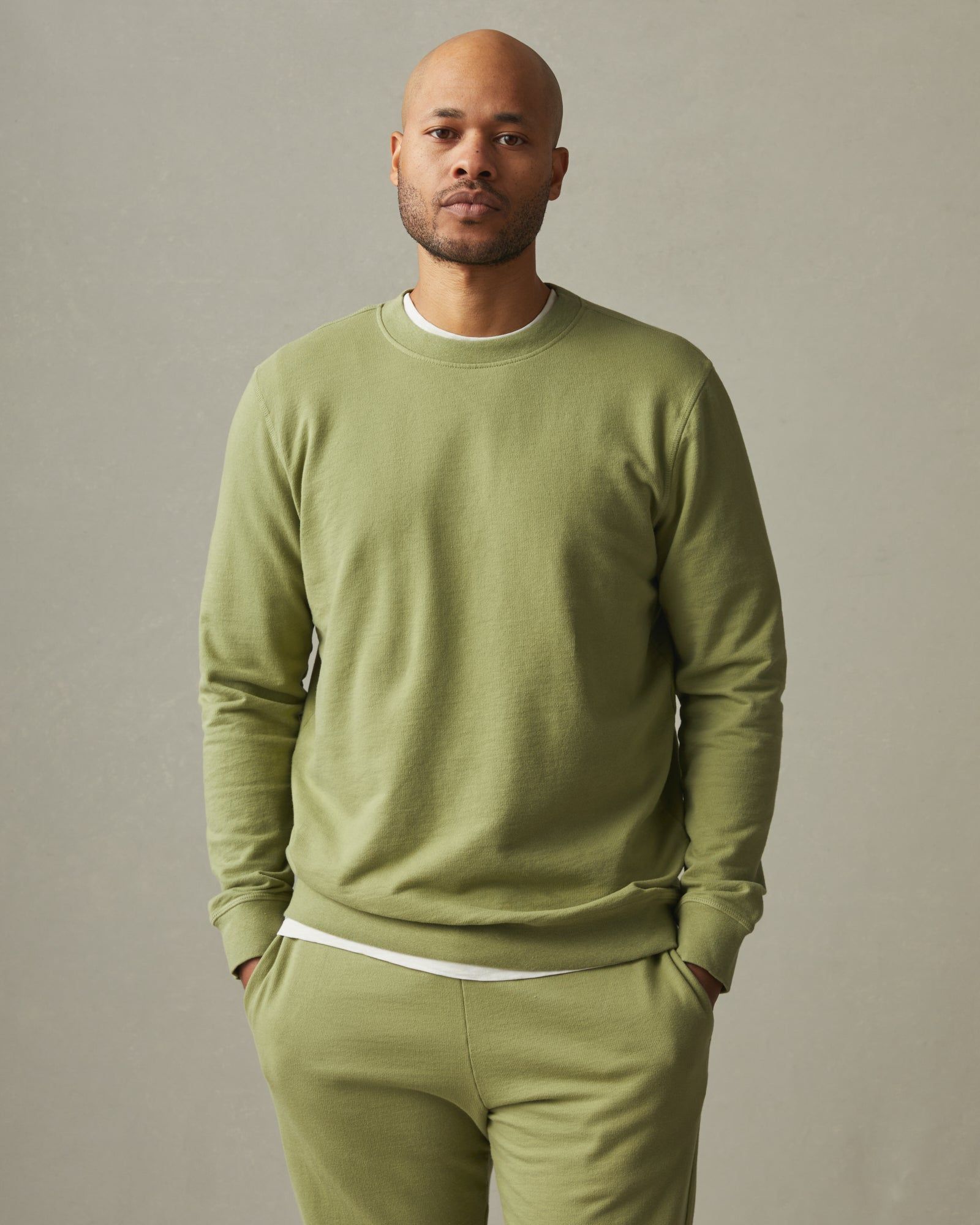 Lightweight Cotton Crew Sweatshirt - Pale Sage sold by American Giant