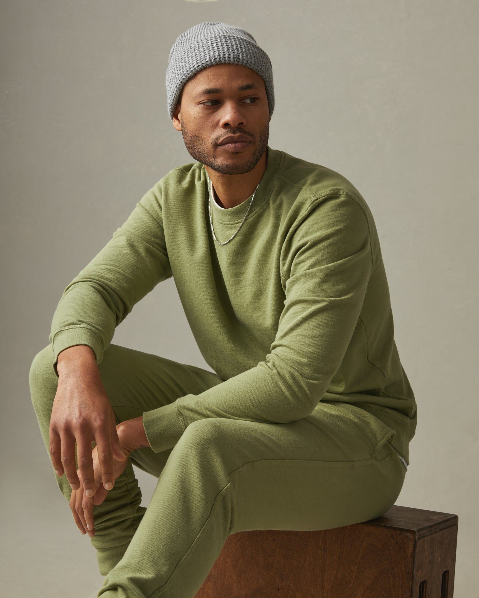 Lightweight Cotton Crew Sweatshirt - Pale Sage sold by American Giant product image thumbnail 3