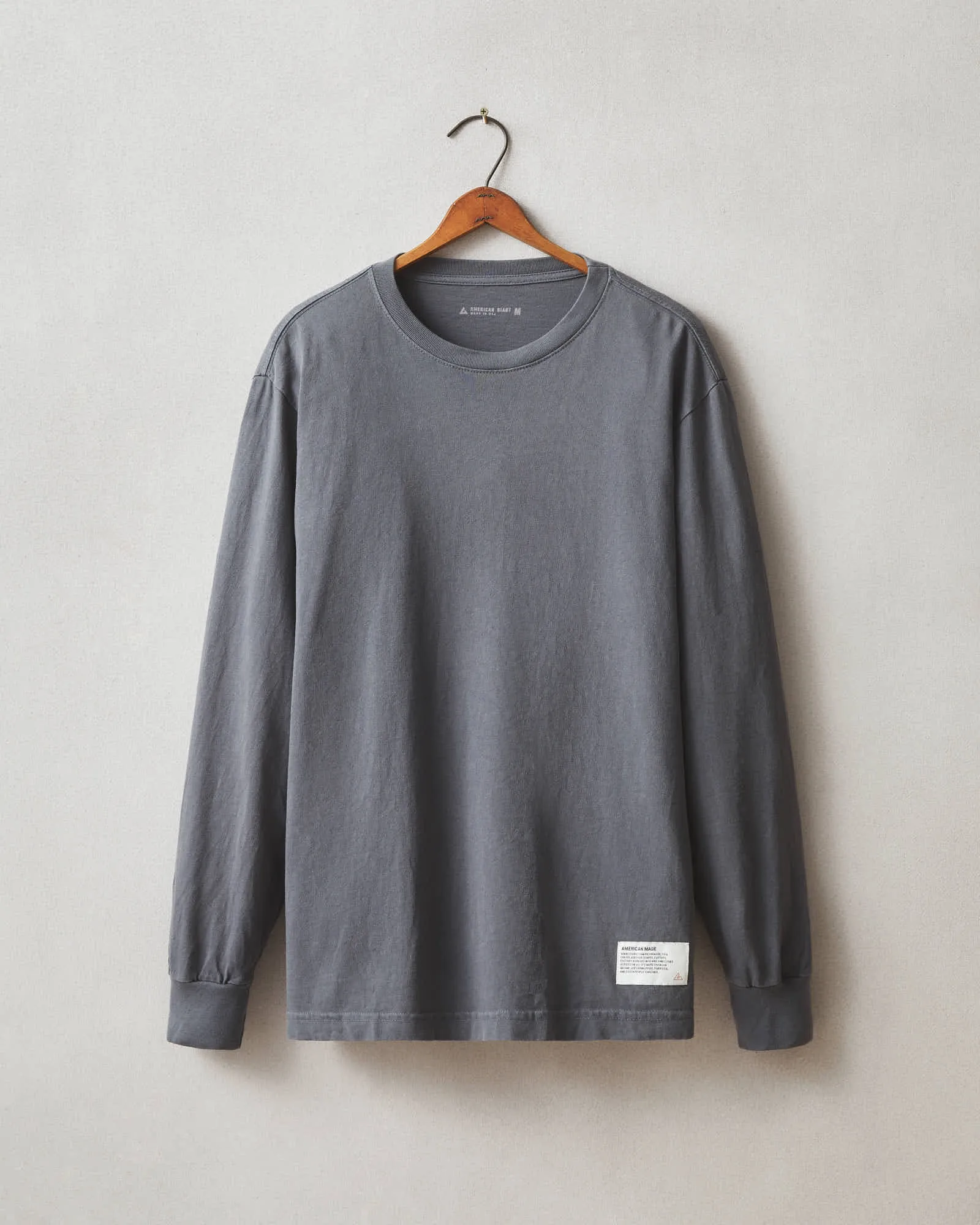 American Vintage Long Sleeve Tee - Metropolitan Grey sold by American Giant