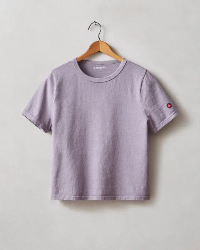 Women's Vintage Crew Tee - Washed Very Grape made by American Giant