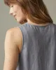 Women's Linen V-Neck A-Line Dress - Grey Lavender sold by American Giant