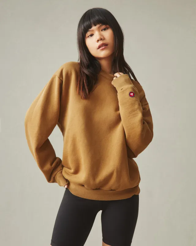 Unisex American Vintage Crew Sweatshirt - Tan sold by American Giant