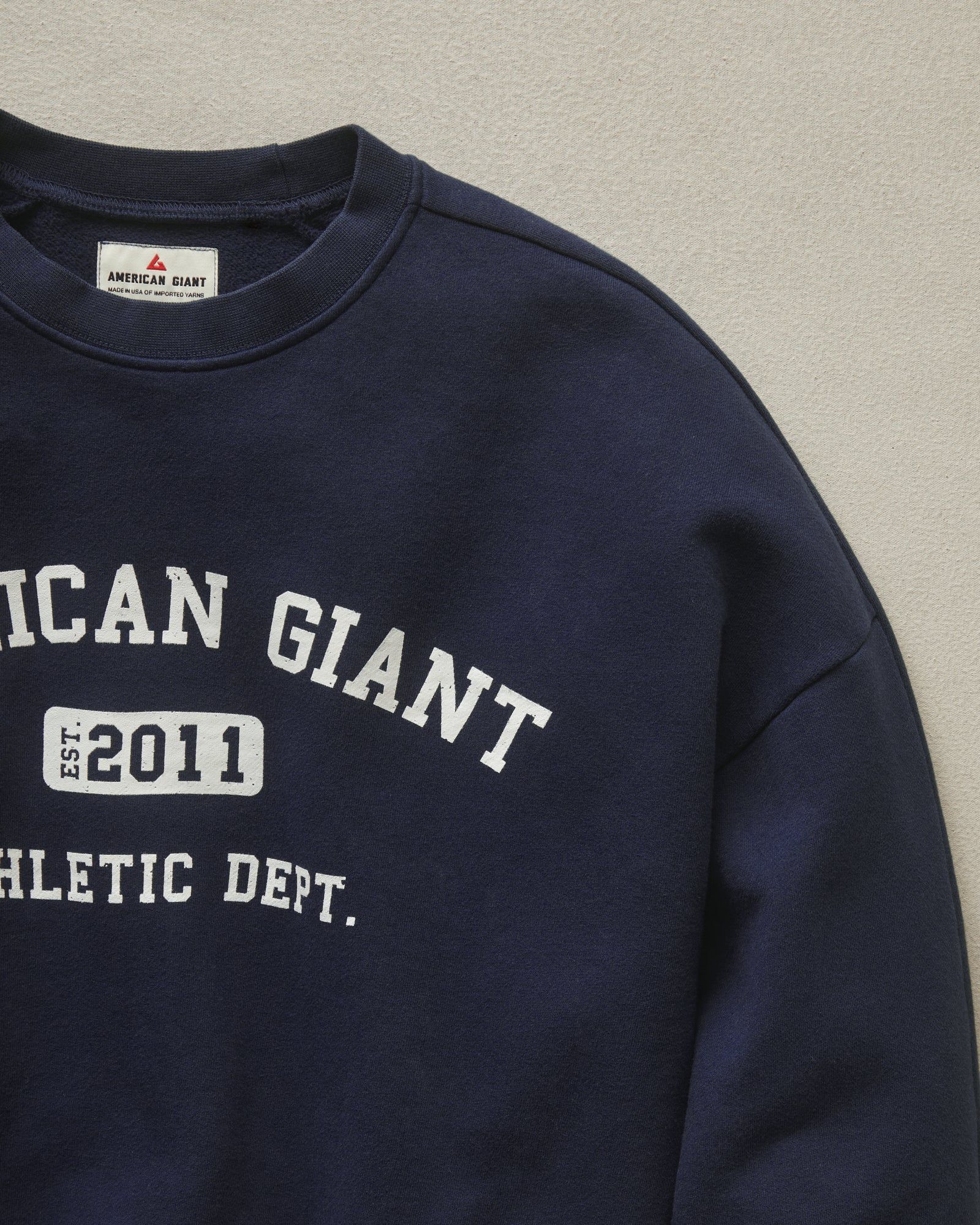 Collegiate Graphic Crew - Dress Navy sold by American Giant product image thumbnail 3